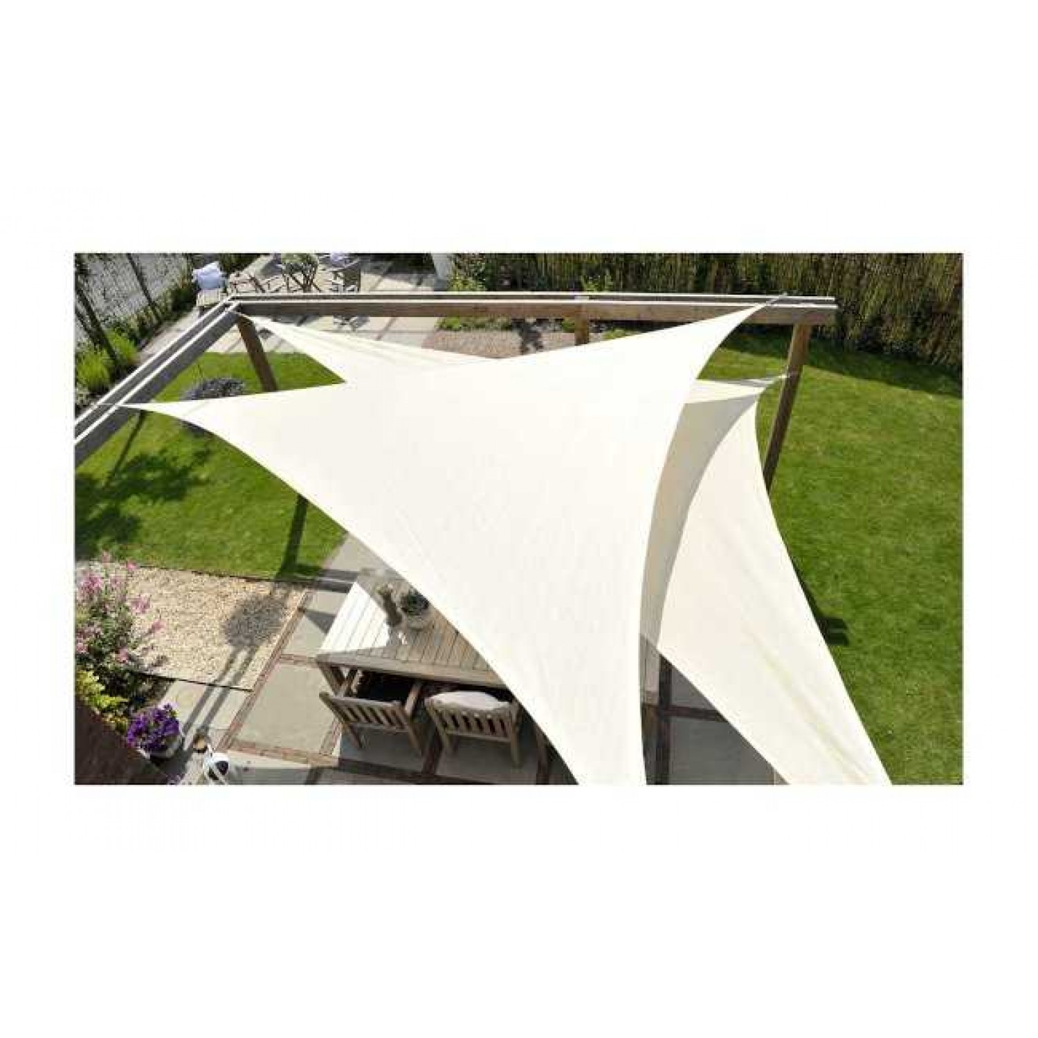 Shade Sail Triangle Ecru 285gsm 3,6x3,6x3,6m 