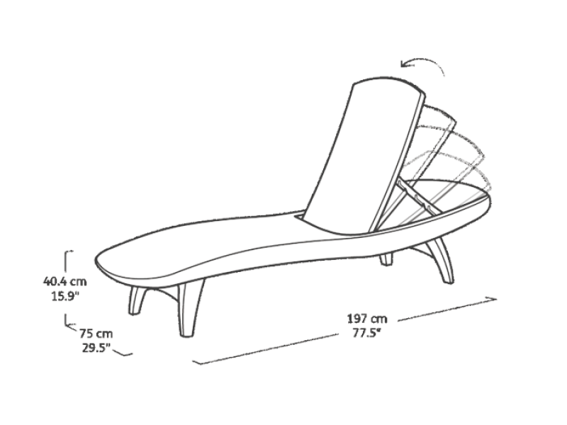 Keter pacific chaise sun 2024 lounger