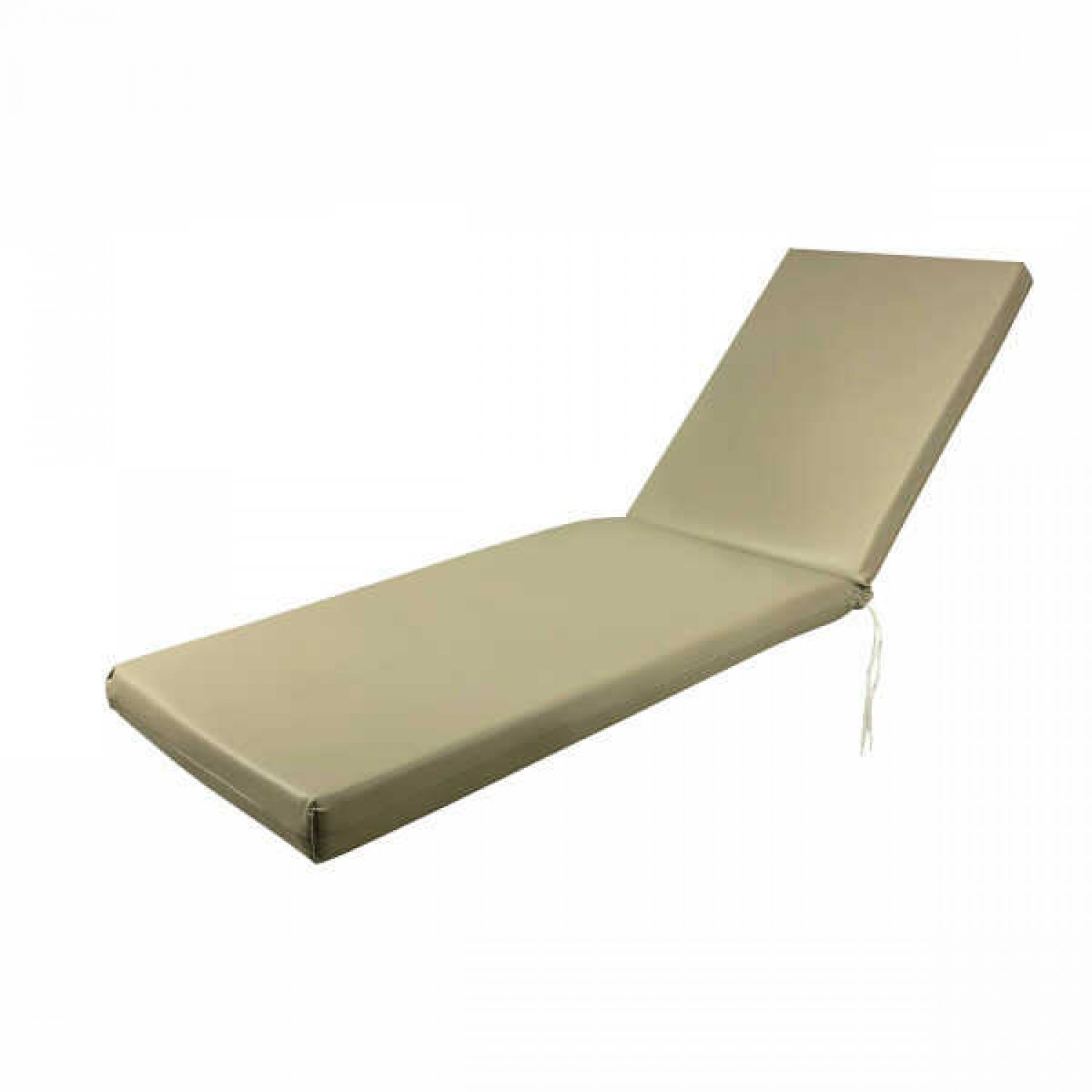 Sun Lounger Cushion Leatherette Gray Elephant 195x60x H 6cm