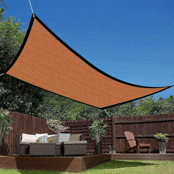 Shade Sail Terracotta Anti-uv 280gr M² 3x4m & Rings